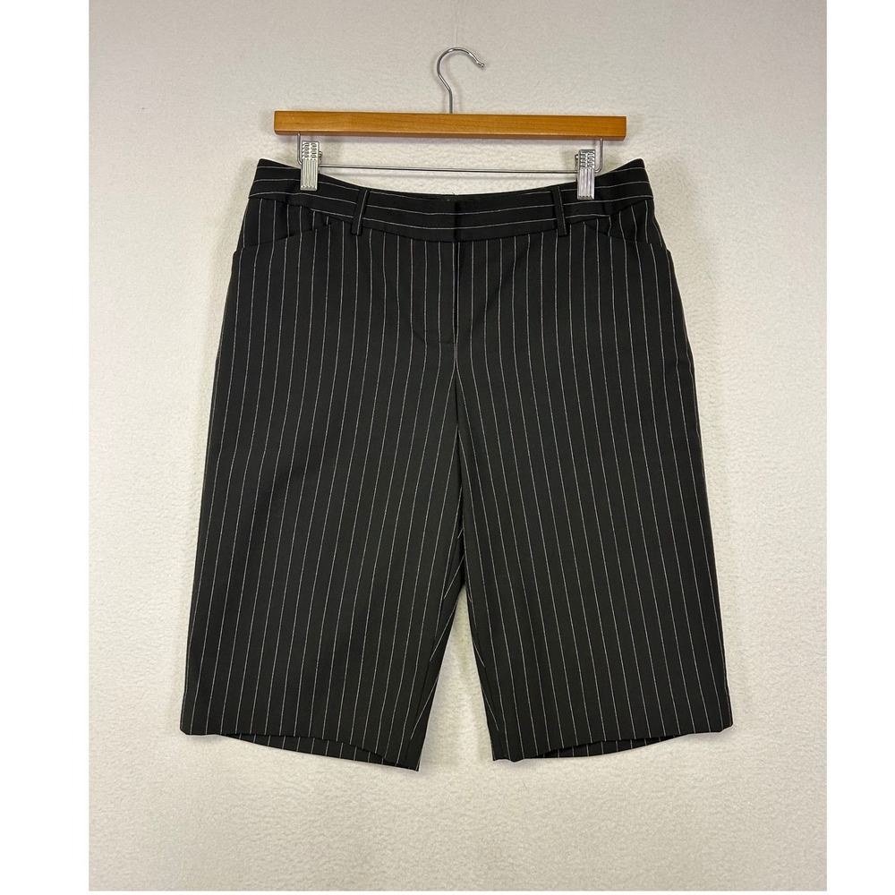 Corporate Core Body by Victoria Women 8 Black Pinstripe The Christie Fit Shorts